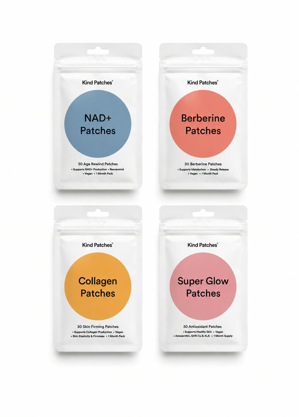 Kit 4 Parches Kind Patches — 120 parches